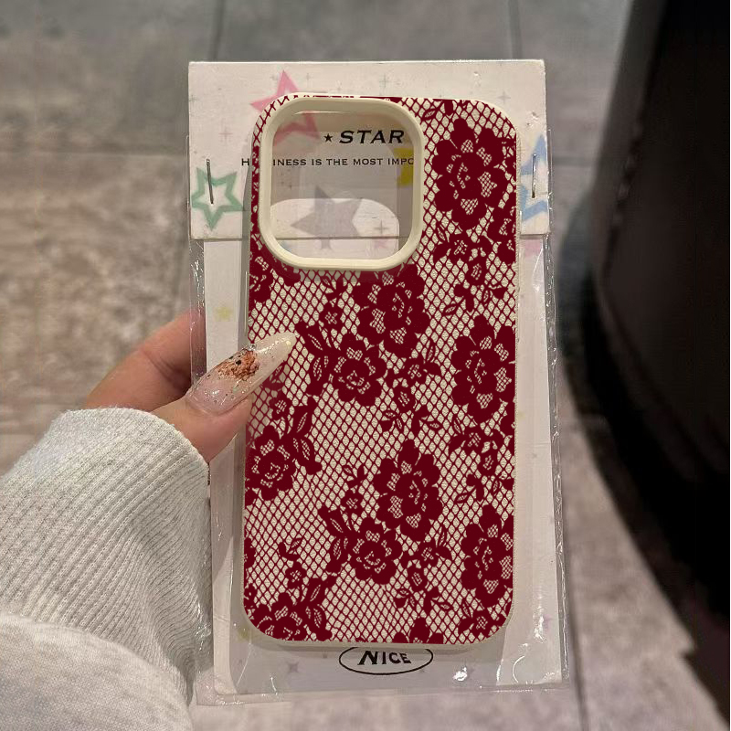 Wine & Beer Hydrometer - Vogue Wine Red Rose Lace Phone