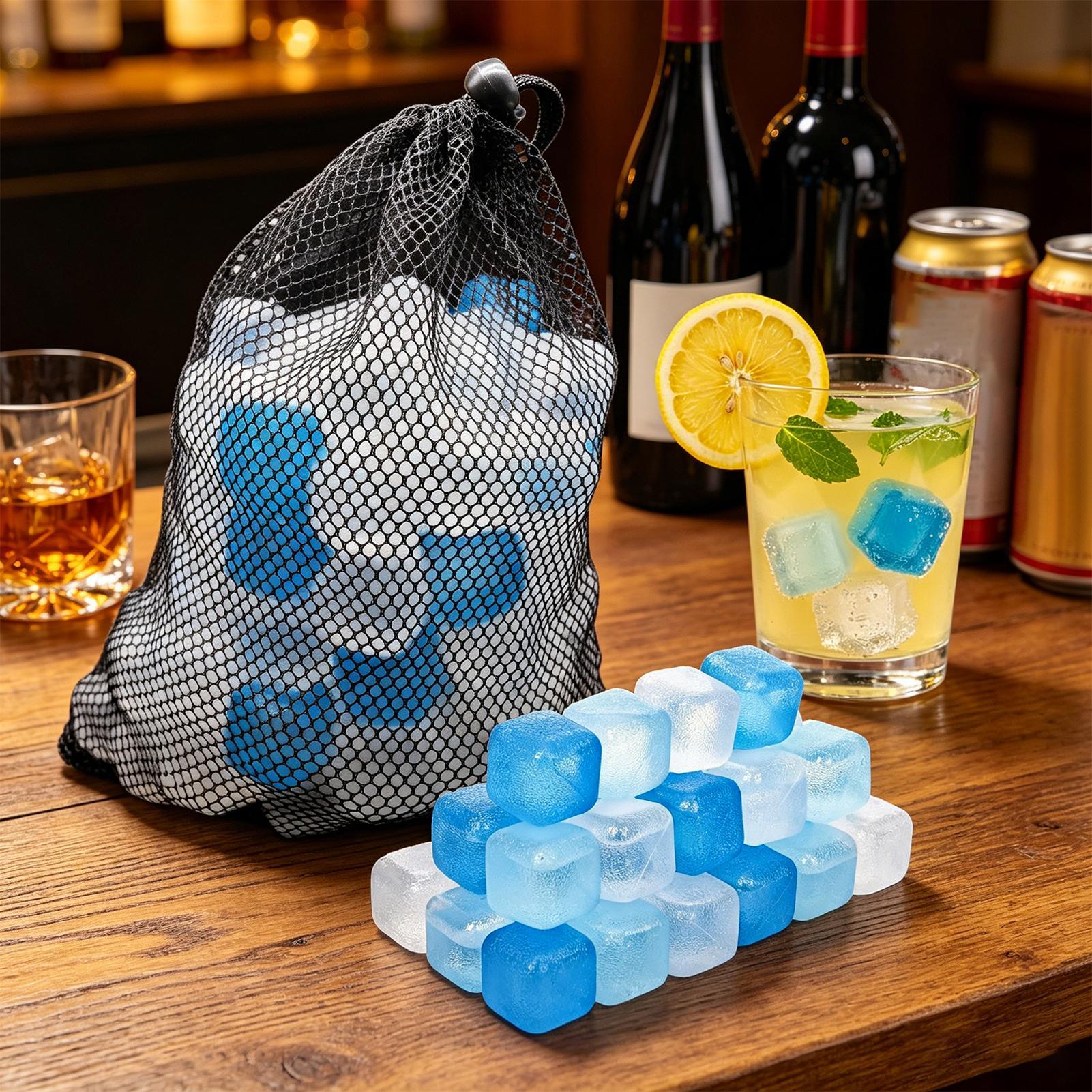 Wine Beer And Liquor - Ice Cubes Reusable 100 Pieces Refreezable