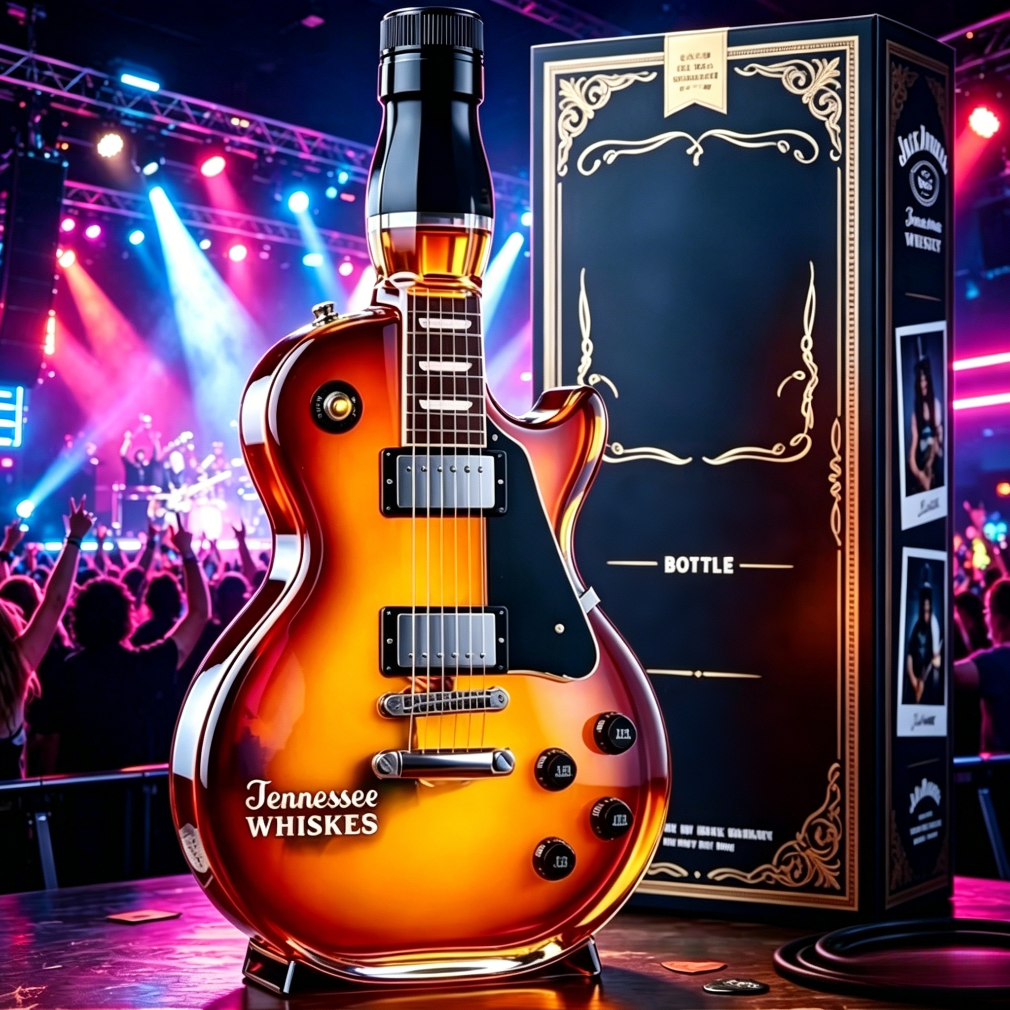 Guitar Shaped Glass Decanter R - Wine Beer And Spirits 评论和价格
