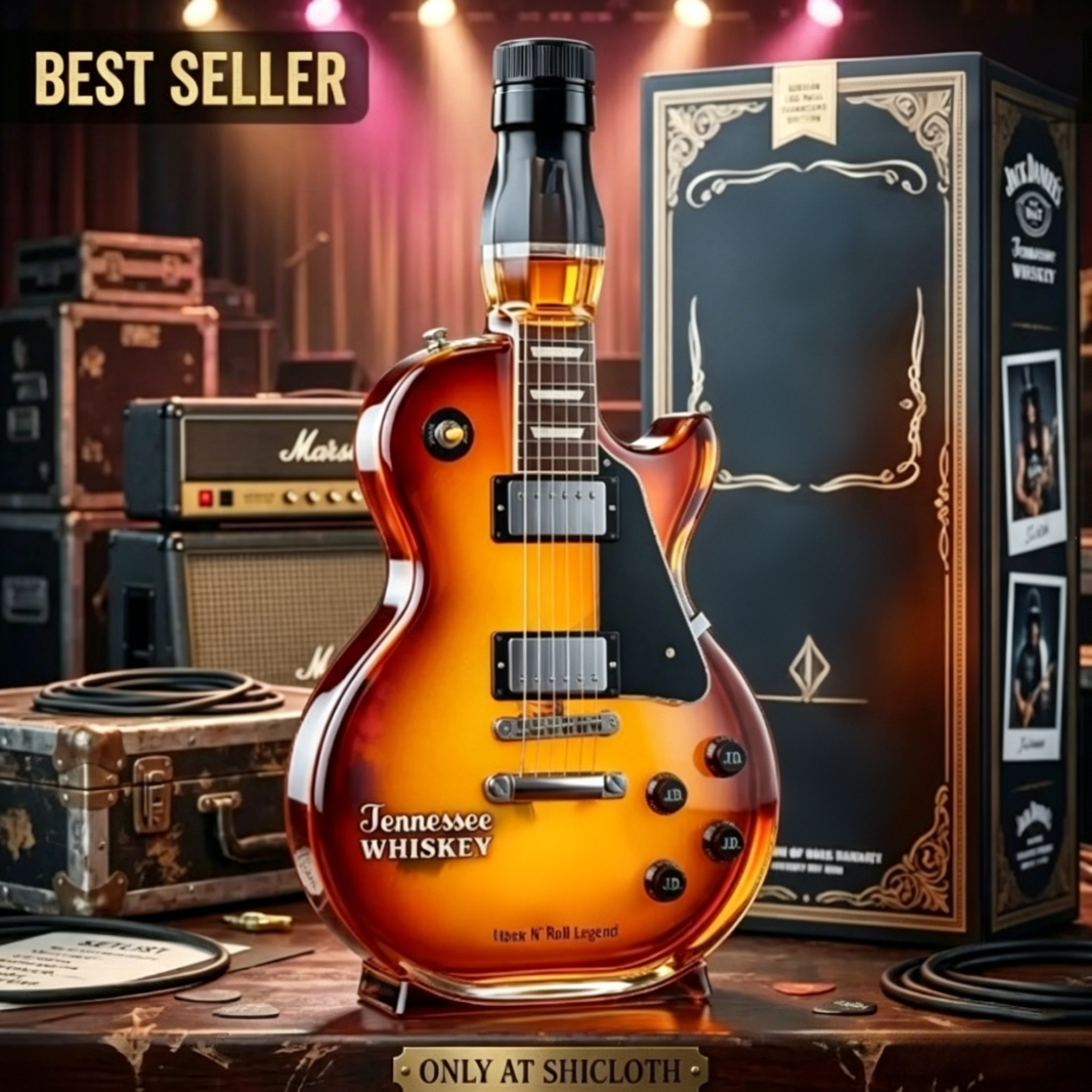 Guitar Shaped Glass Decanter R - Wine Beer And Spirits 评论和价格