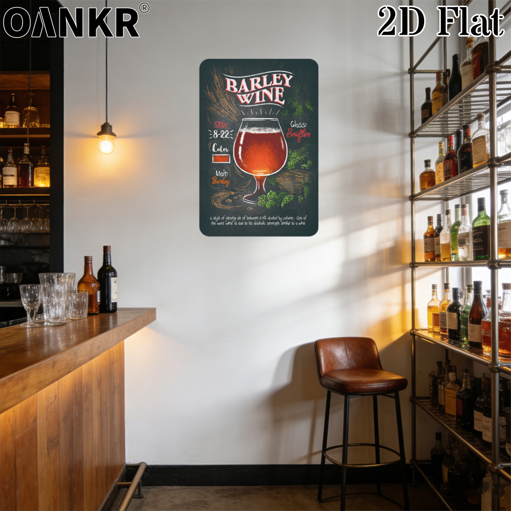 Retro Barley Wine Beer Poster  - Beer Barley Wine 评论和价格