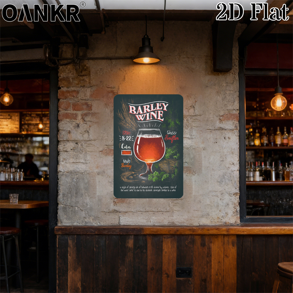 Retro Barley Wine Beer Poster  - Beer Barley Wine 评论和价格