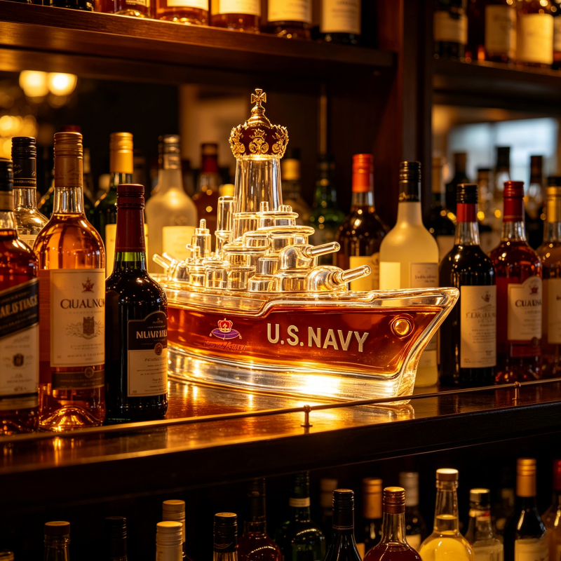 Novelty Warship Design Whiskey - Wine Beer And Spirits 评论和价格