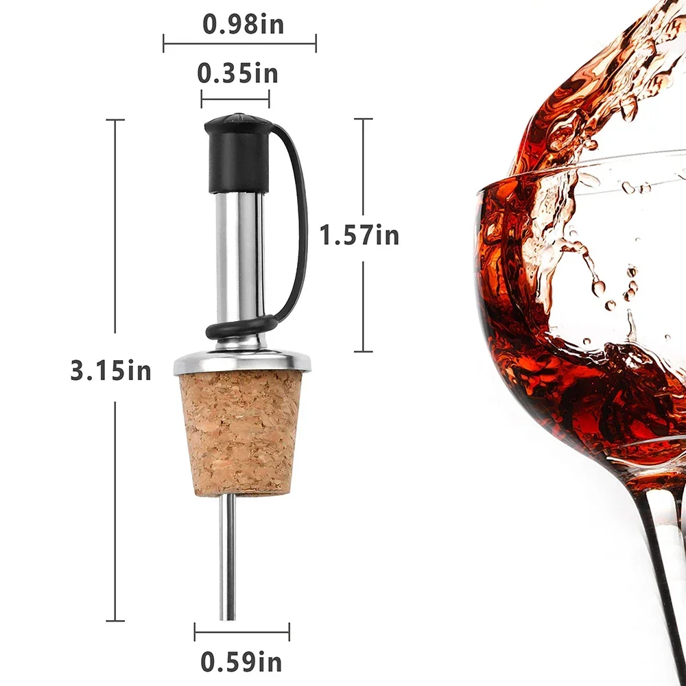 1PC Red Wine Cork Pourer Stain - Wine Beer And Spirits 评论和价格