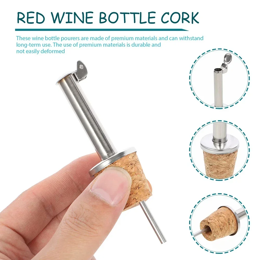 1PC Red Wine Cork Pourer Stain - Wine Beer And Spirits 评论和价格