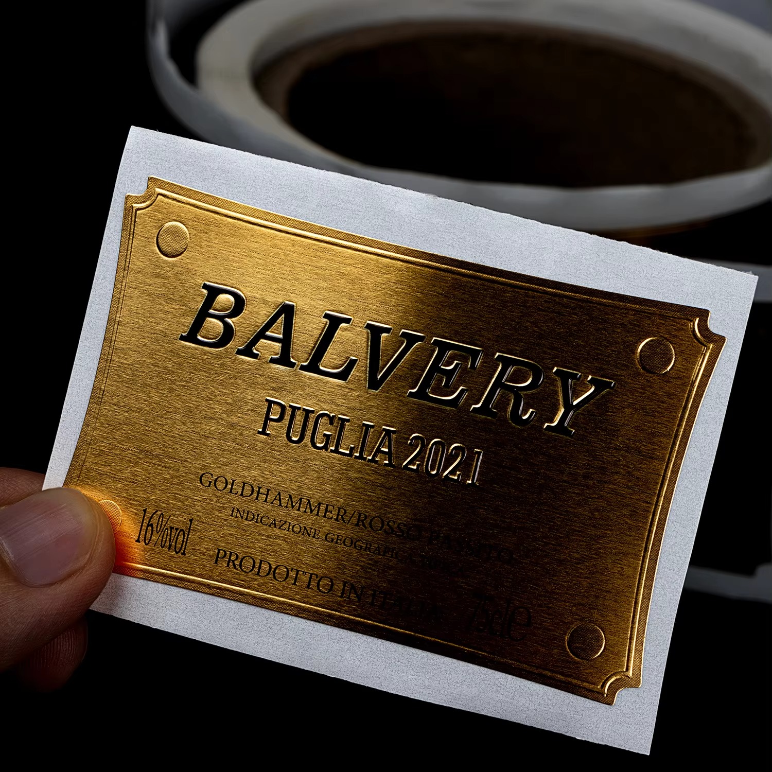 Gold Foil Embossed Metal Paper - Wine Beer Bottle 评论和价格