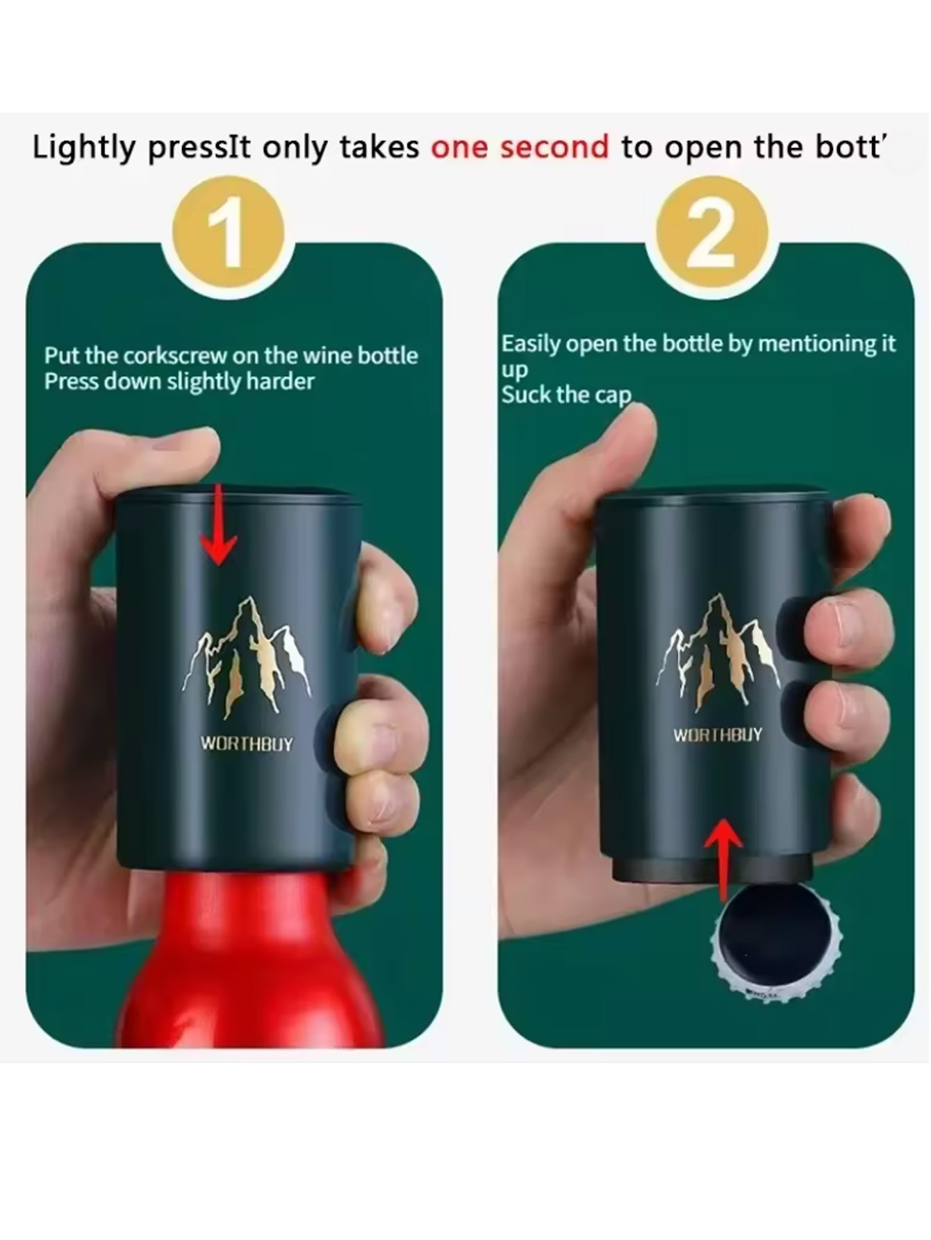 1Pcs Automatic Beer Bottle Ope - Wine Beer Bottle 评论和价格