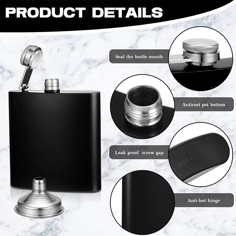LMETJMA Camping 6 oz Stainless - Wine Beer And Spirits 评论和价格