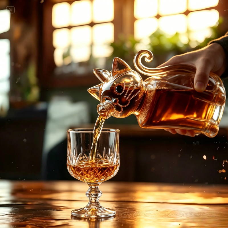 Creative Cat Shaped Glass Liqu - Wine Beer And Spirits 评论和价格