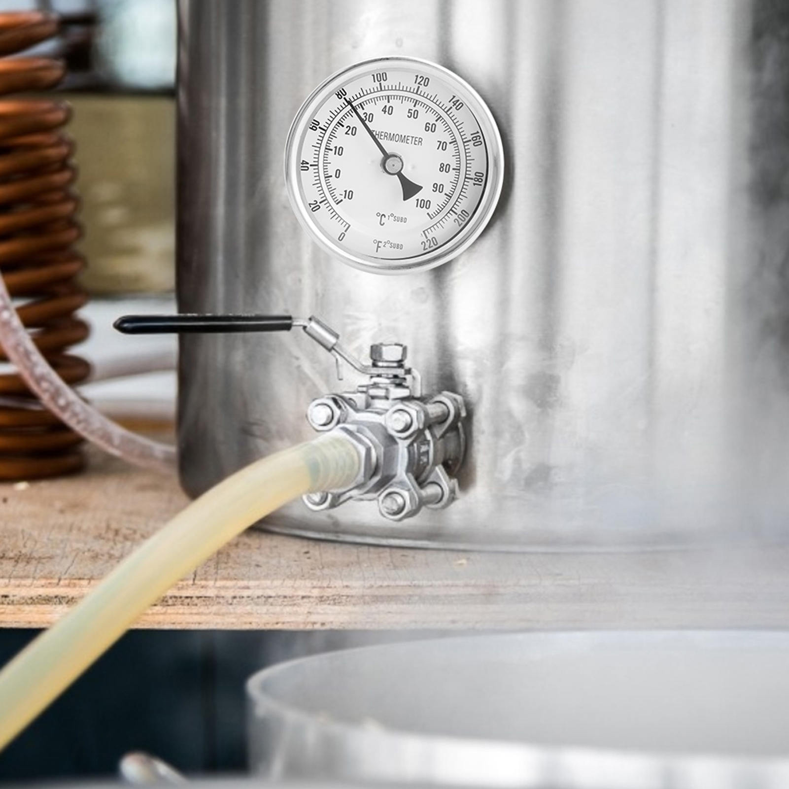 Weldless Bi metal Thermometer  - Beer Wine Kit 评论和价格