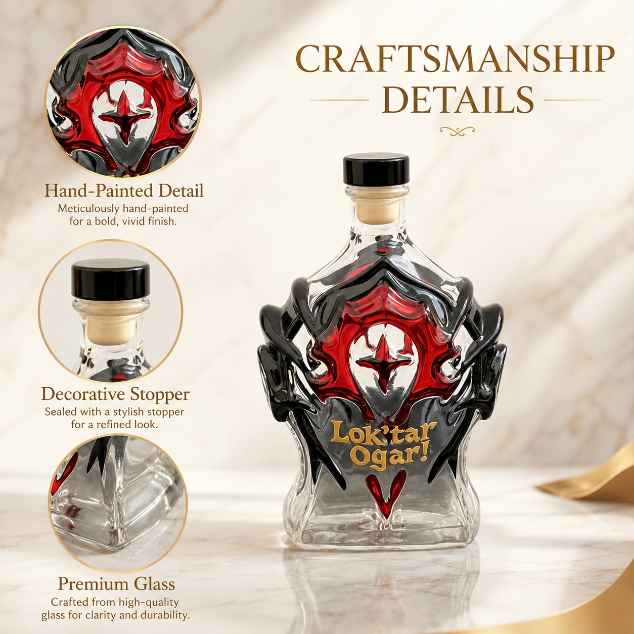 WoW Horde Lok'tar Ogar  Emboss - Wine Beer And Spirits 评论和价格