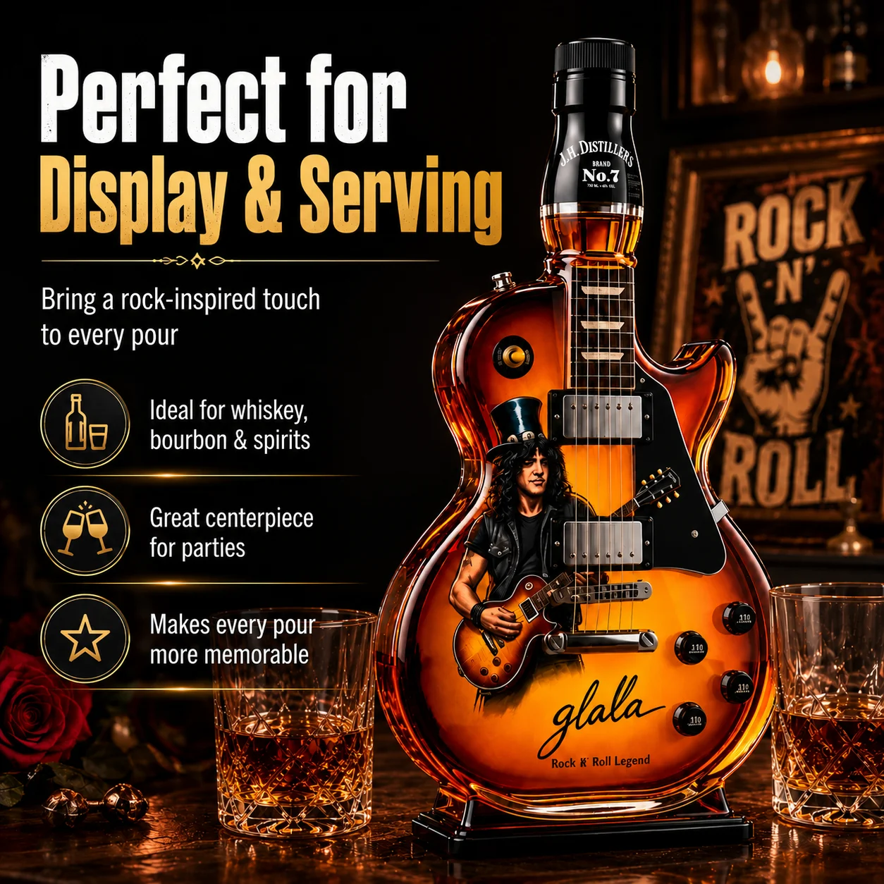 Slash Guitar Shaped Whiskey De - Wine Beer And Spirits 评论和价格