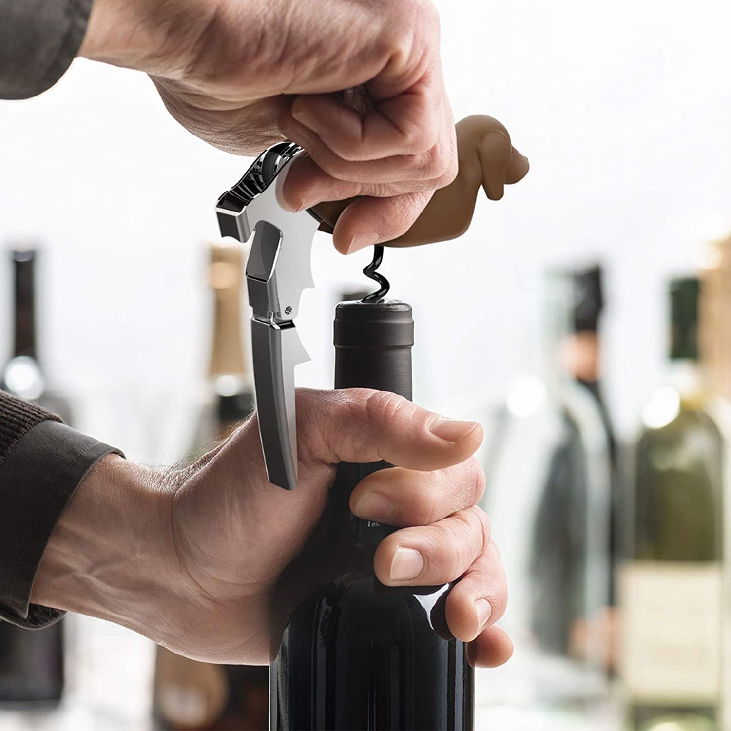 Dog Wine Bottle Opener Corkscr - Wine Beer Bottle 评论和价格